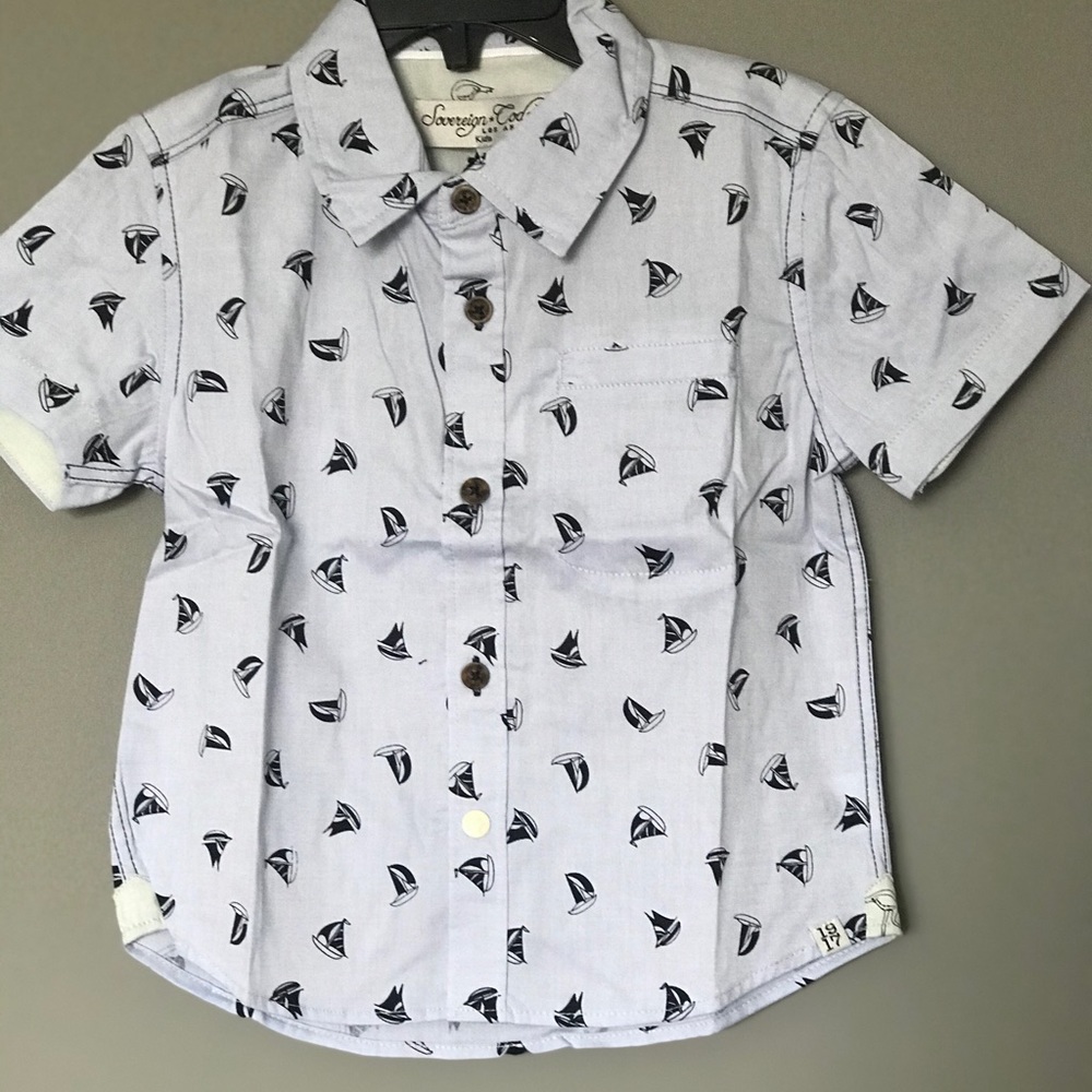 Sovereign code kids sailboat button down shirt